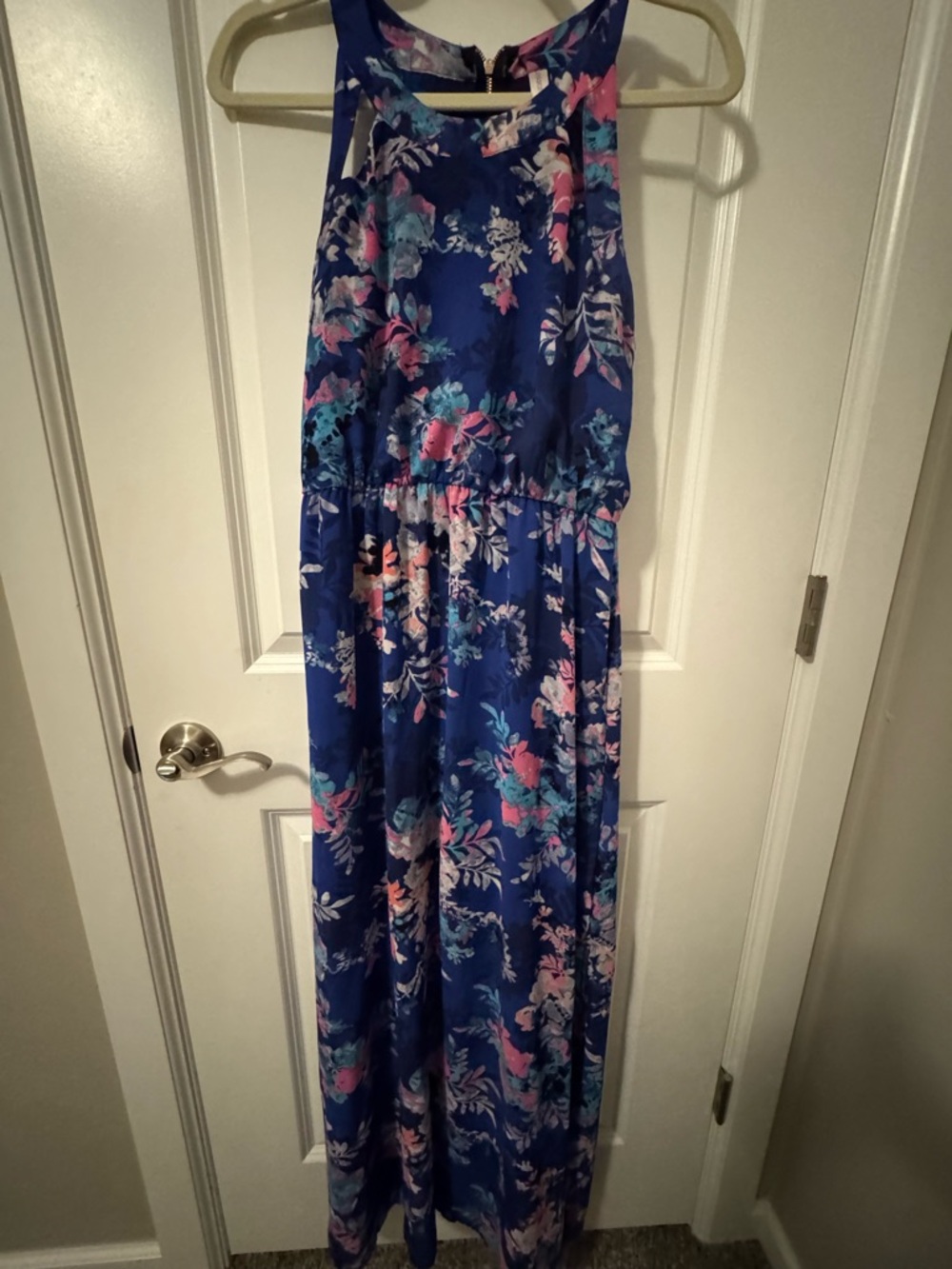 Target Blue Floral Maxi Dress with flowers